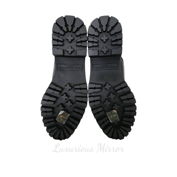 Karl Lagerfeld Paris Embellished Eyelet Zip Up Payson Ankle Booties Sz 5.5M New - Picture 6 of 7